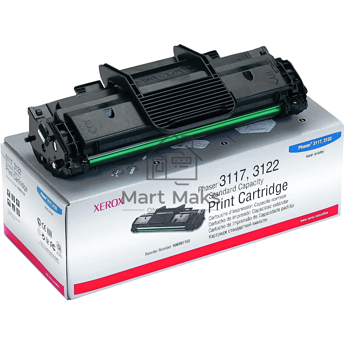 Картридж лазерный Xerox 106R01159 черный для Phaser 3117/3122/3124/3125 3000 стр.(channels)