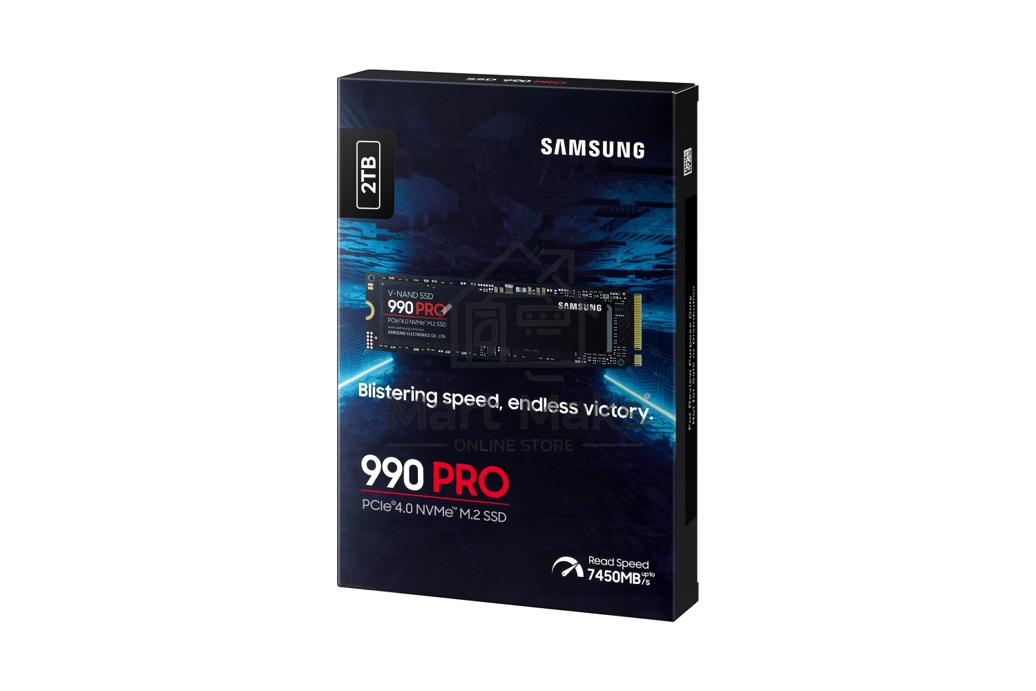 Накопитель SSD Samsung 990 PRO, 2TB, PCIe 4.0 x4, M.2 2280, NVMe, R/W 7450/6900