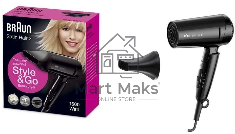 Фен Braun BRHD350E 1600Вт черный
