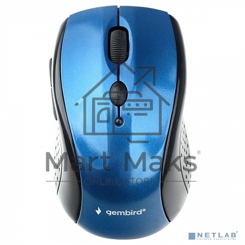 Мышь беспроводная Gembird MUSW-425 синий, 2400 dpi, радиоканал, USB, кнопки - 6