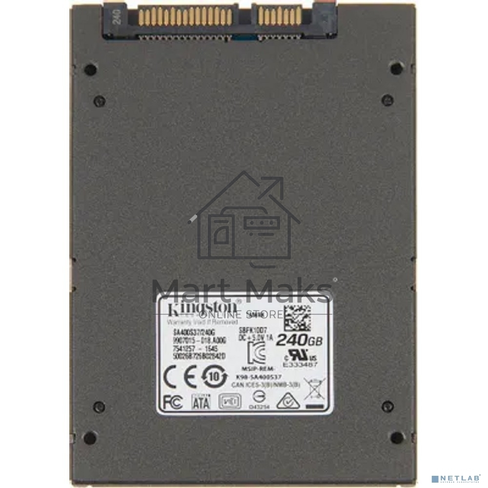 Накопитель SSD Kingston A400, 240GB, SATA III, 2.5