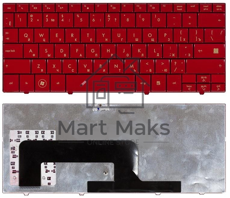 Клавиатура для ноутбука HP mini 700 1000 1100 красная