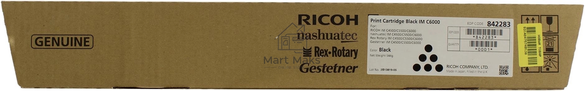 Картридж лазерный Ricoh тип IM C6000 черный, IM C4500/C5500/C6000
