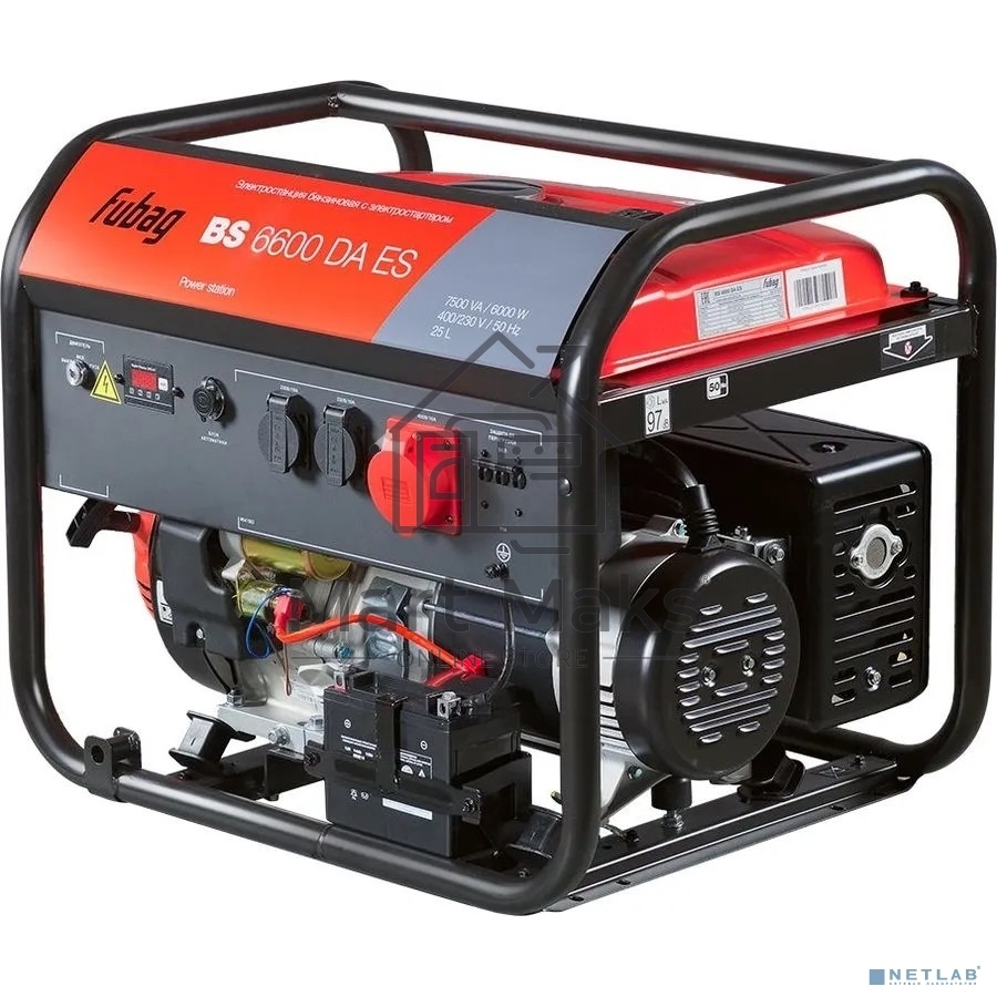 Электрогенератор бензиновый FUBAG BS 6600 DA ES, 6 кВт, 78 дБ 90 кг