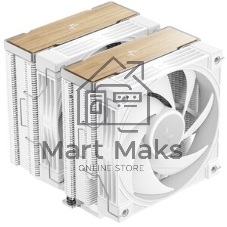 Кулер для процессора DEEPCOOL AK620 G2 WH LGA1851/1700/1200/115X/AM5/AM4 (8шт/кор, TDP 260W, PWM, DUAL Fan 120мм, 6 тепл. трубок, Copper Base, Wood-grain top cover, белый) RET (R-AK620G2-WHNNMN-GJD)