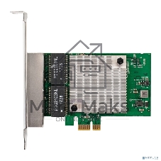 Сетевой адаптер ExeGate EXE-564 (PCI-E x1 v2.0, 4xRJ45, UTP 10/100/1000Mbps, Realtek Chipset RTL8111H+ASM1184e)
