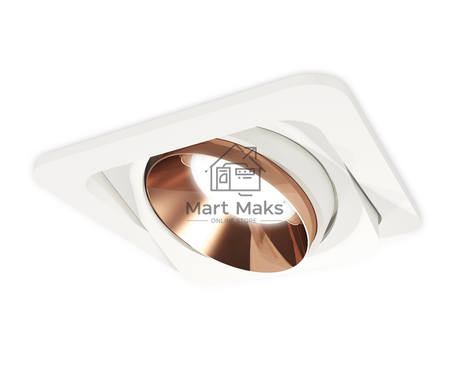 Комплект встраиваемого поворотного светильника Ambrella light XC7658025 SWH/PPG белый песок/золото розовое полированное MR16 GU5.3 (C7658, N7035)