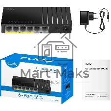 Коммутатор Cudy FS106P, 6×100 Мбит/с