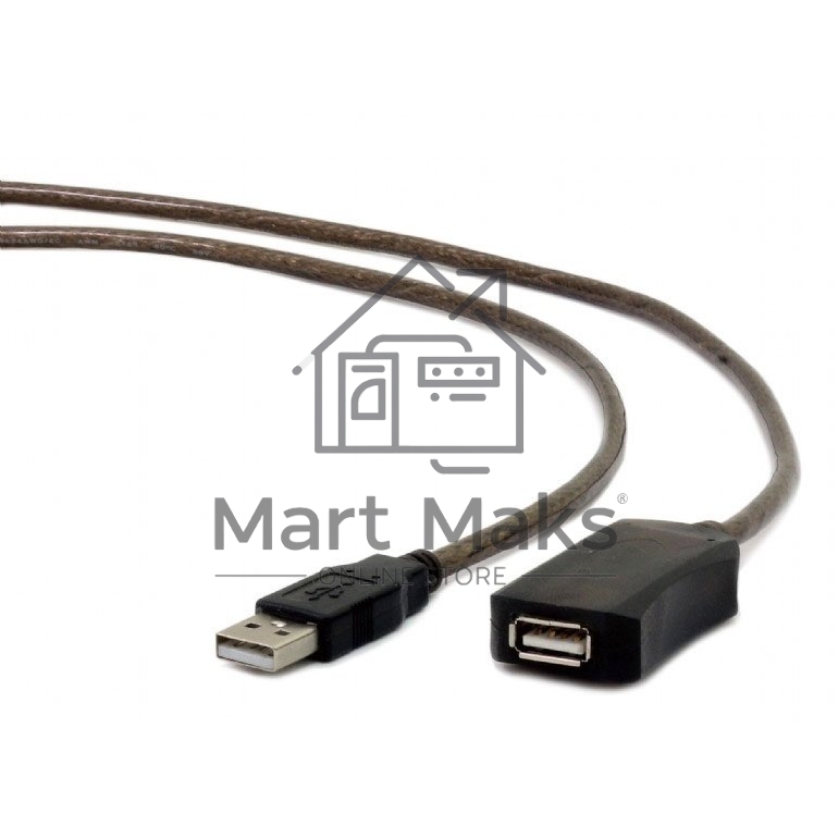 Кабель удлинитель USB 2.0 активный Cablexpert UAE-01-15M, AM/AF, 15м