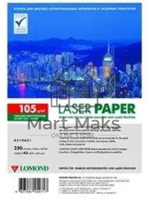 Фотобумага LOMOND Двухсторонняя Глянцевая, для лазерной печати, 105 г/м2, А3/250л.