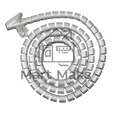 Кабельный органайзер Buro Spiral Hose 25x2000мм Silver