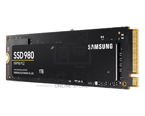 Накопитель SSD Samsung 980, 1000GB, PCIe 3.0 x4, M.2 2280, NVMe, R/W 3500/3000