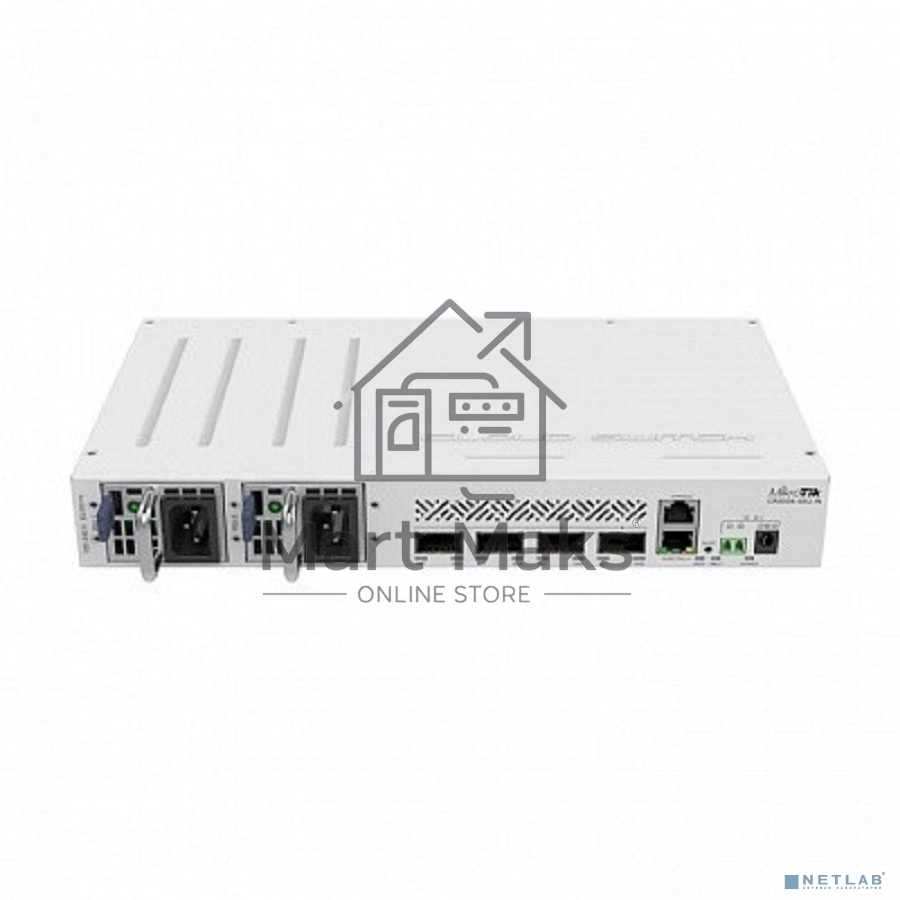 Коммутатор Mikrotik CRS504-4XQ-IN, 1x10Base-T/100Base-TX, 4xQSFP28, Switching capacity 800 Gbps