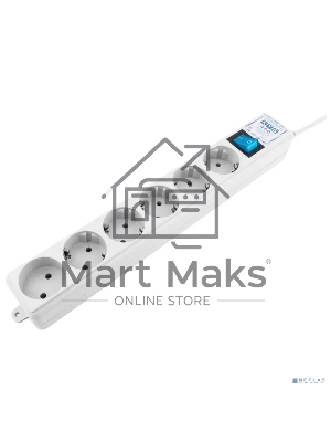 Сетевой фильтр Powercube SPL(5+1)-16B-P-3М-WHITE 3м (6 розеток) белый (коробка)