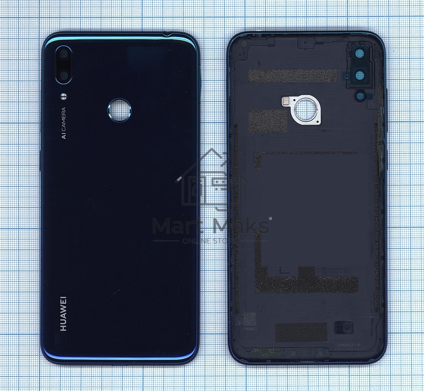 Задняя крышка для Huawei Y7 2019  синяя