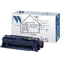 Картридж лазерный NVPrint совместимый HP CE251A/Canon 723 Cyan для LaserJet Color CP3525/CP3525dn/CP3525n/CP3525x/CM3530/CM3530fs/Canon i-SENSYS LBP7750Cdn (7000k)
