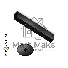 A2660 BK черный крепеж трековый подвесной для корпуса DIY D85mm 240*42*25 H1500