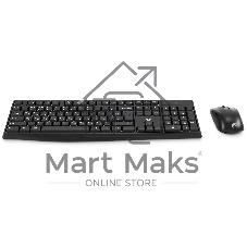 Комплект клавиатура+мышь Oklick S260W беспроводной, USB, 1600 DPI, чёрный