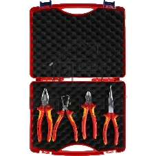 Набор инструментов Knipex KN-002015 4 предмета диэлектр.покр. (жесткий кейс)