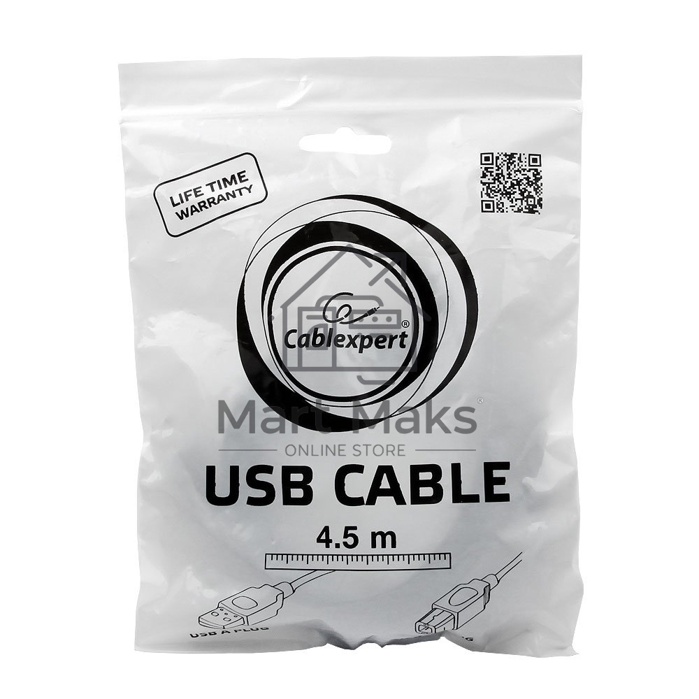 Кабель Gembird CCP-USB2-AMBM-15 USB 2.0 кабель PRO для соед. 4.5м AM/BM позол. контакты, пакет