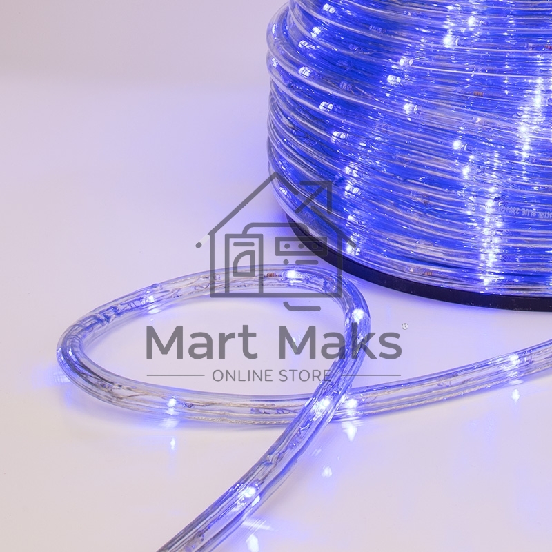 Дюралайт LED, свечение с динамикой (3W) - синий, 24 LED/м, бухта 100м