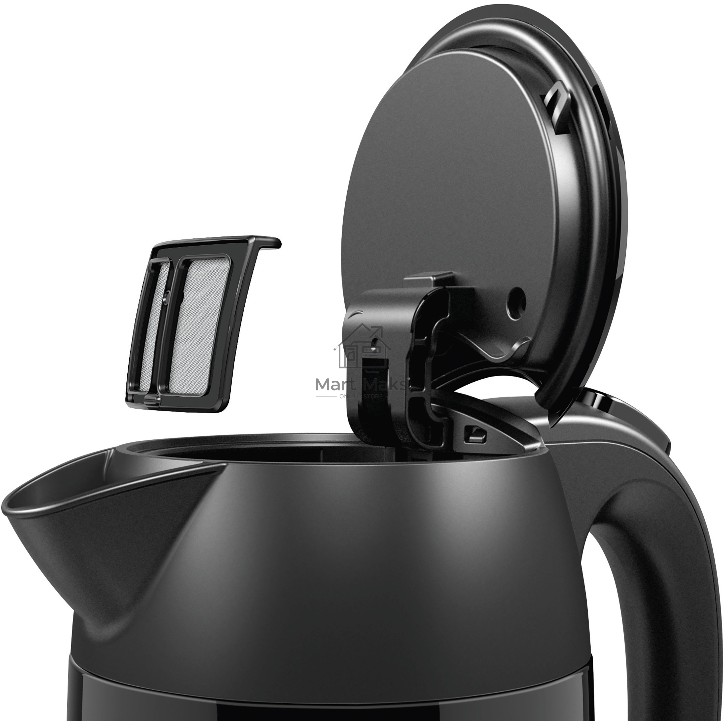 Чайник электрический Bosch TWK3P423 1.7л. 2400Вт черный (корпус: нержавеющая сталь)