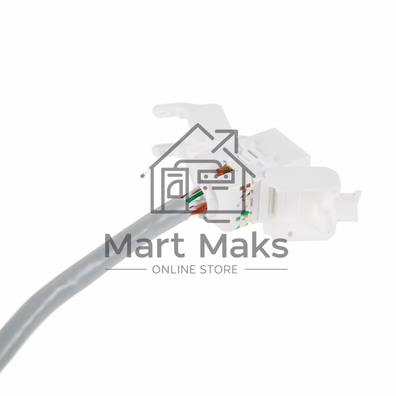 Модуль Rexant Keystone Jack RJ-45(8P8C), UTP неэкранированный, категория 5e, тип 90 градусов, самозажимной, белый
