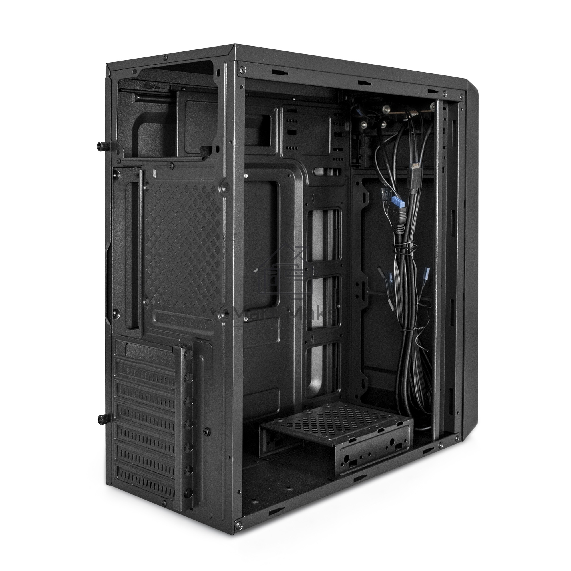 Компьютерный корпус Miditower ExeGate XP-332UC-XP400 (ATX, XP400 с вент. 12см, 2*USB3.0+1*TypeC, аудио, черный)
