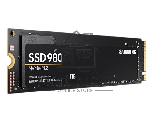 Накопитель SSD Samsung 980, 1000GB, PCIe 3.0 x4, M.2 2280, NVMe, R/W 3500/3000