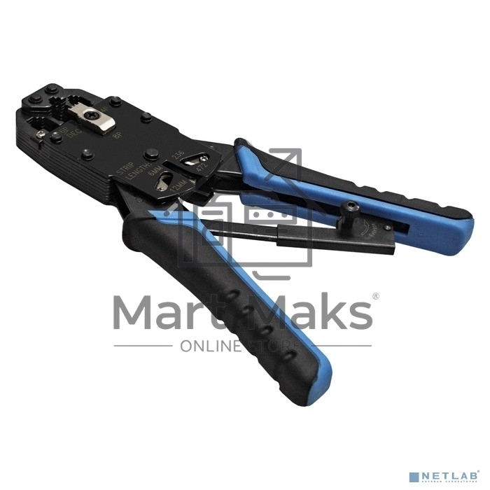Инструмент ExeGate EX293155RUS EX-T2008R для обжима RJ-45, RJ-11/12 с храповым механизмом (прямой ход обжимки)