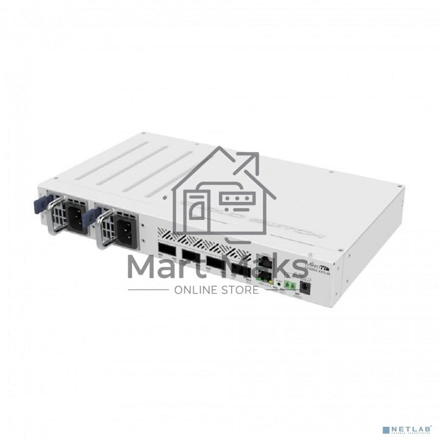 Коммутатор Mikrotik CRS504-4XQ-IN, 1x10Base-T/100Base-TX, 4xQSFP28, Switching capacity 800 Gbps