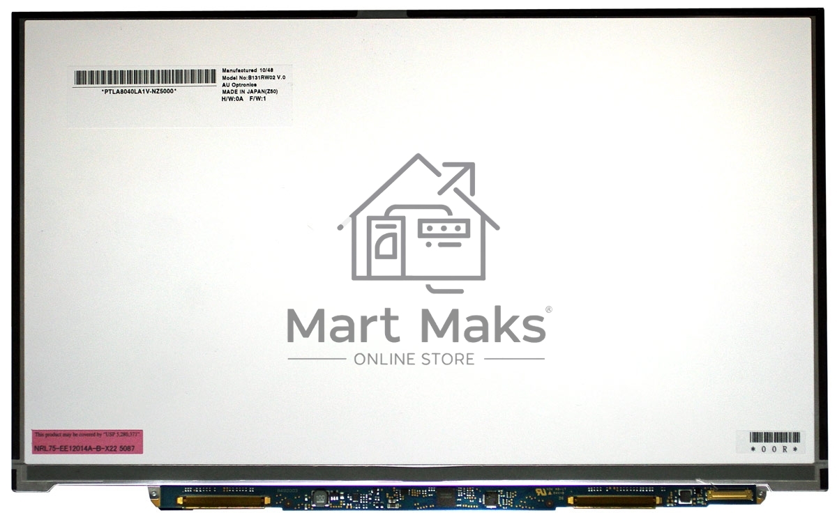 Матрица 13.1 Glare B131RW02 V.0, WXGA++ HD+ 1600x900, 30L, cветодиодная (LED), AU Optronics, Uslim