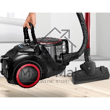 Пылесос Bosch BGS41POW1 черный/красный, 350/700 Вт, уборка сухая, пылесборник контейнер 2.4 л