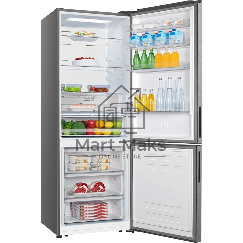 Холодильник Gorenje NRK720EAXL4 серый двухкамерный 347/109л морозилка снизу, No Frost