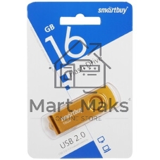 Флешка USB Smartbuy Twist Yellow (SB016GB2TWY), 16Gb, USB 2.0, R/W 15/7, желтый
