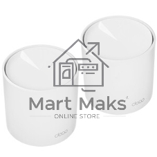 Бесшовный Mesh роутер TP-Link Deco X10 (DECO X10(2-PACK)) AX1500 10/100/1000BASE-TX белый (упак.:2шт)