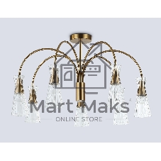 Люстра Ambrella light LH55703/7 BS/CL латунь/прозрачный E14*7 max 40W D745*460