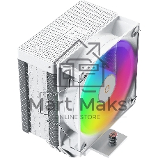 Кулер для процессора Ocypus Gaммa A40 WH ARGB Digital, 100мм ARGB FAN, Top Display Panel, 4 HEAT PIPES, 4-PIN PWM, 600-2400 RPM, 29.5DBA, HYDRO BEARING, LGA115X/1200/1700/18XX, AM4/AM5