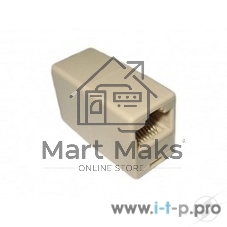 Проходной адаптер RJ45 cat.5e VCOM соединительный RJ-45/RJ-45(10 шт. в уп-ке), блистер