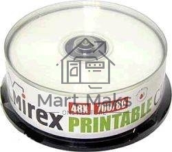 Диск CD-R Mirex 700 Mb, 48х, Cake Box (25), Ink Printable (25/300)
