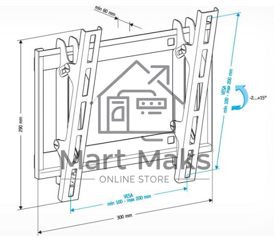 Кронштейн для телевизора Holder LCD-T2609 черный 22