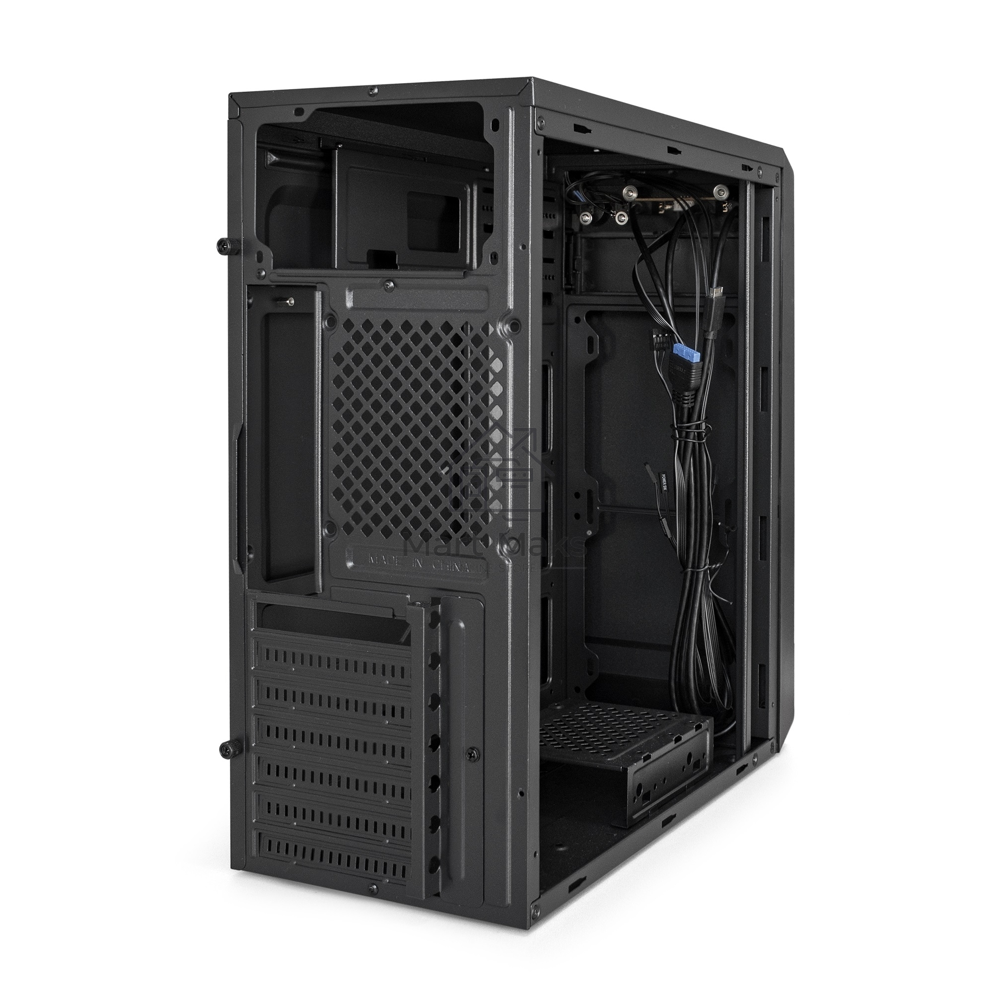 Компьютерный корпус Miditower ExeGate XP-332UC-XP400 (ATX, XP400 с вент. 12см, 2*USB3.0+1*TypeC, аудио, черный)