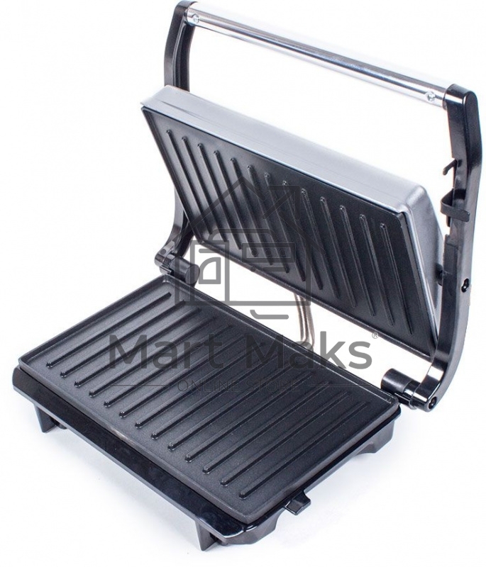 Электрогриль Endever Grillmaster 115, 1500 Вт, авто терморегулятор, антипригарное покрытие, индикатор нагрева, серебристый/черный