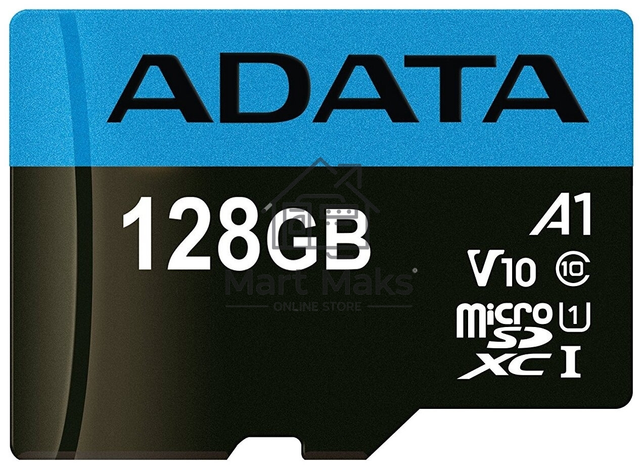 Флеш карта Micro SecureDigital 128Gb ADATA AUSDX128GUICL10A1-RA1 MicroSDXC Class 10 UHS-I, SD adapter