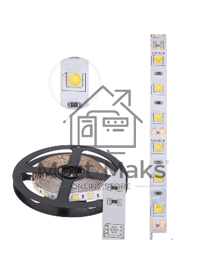 Лента светодиодная 3 м 12 В 5050 4000 К IP23 60 LED/м для БП с клеммами LAMPER
