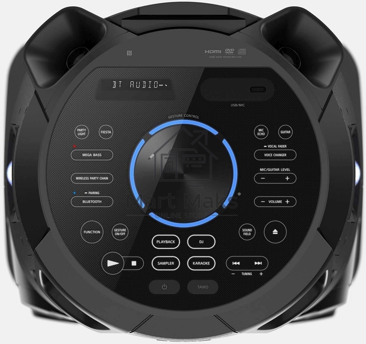 Минисистема Sony MHC-V73D черный CD CDRW DVD DVDRW FM USB BT