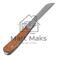 Нож садовый складной Palisad прямое лезвие, 173 мм, деревянная рукоятка