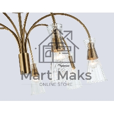 Люстра Ambrella light LH55703/7 BS/CL латунь/прозрачный E14*7 max 40W D745*460