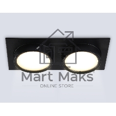 Светильник Ambrella light TN6743/2 BK черный IP44 GX53/2 210*110*57