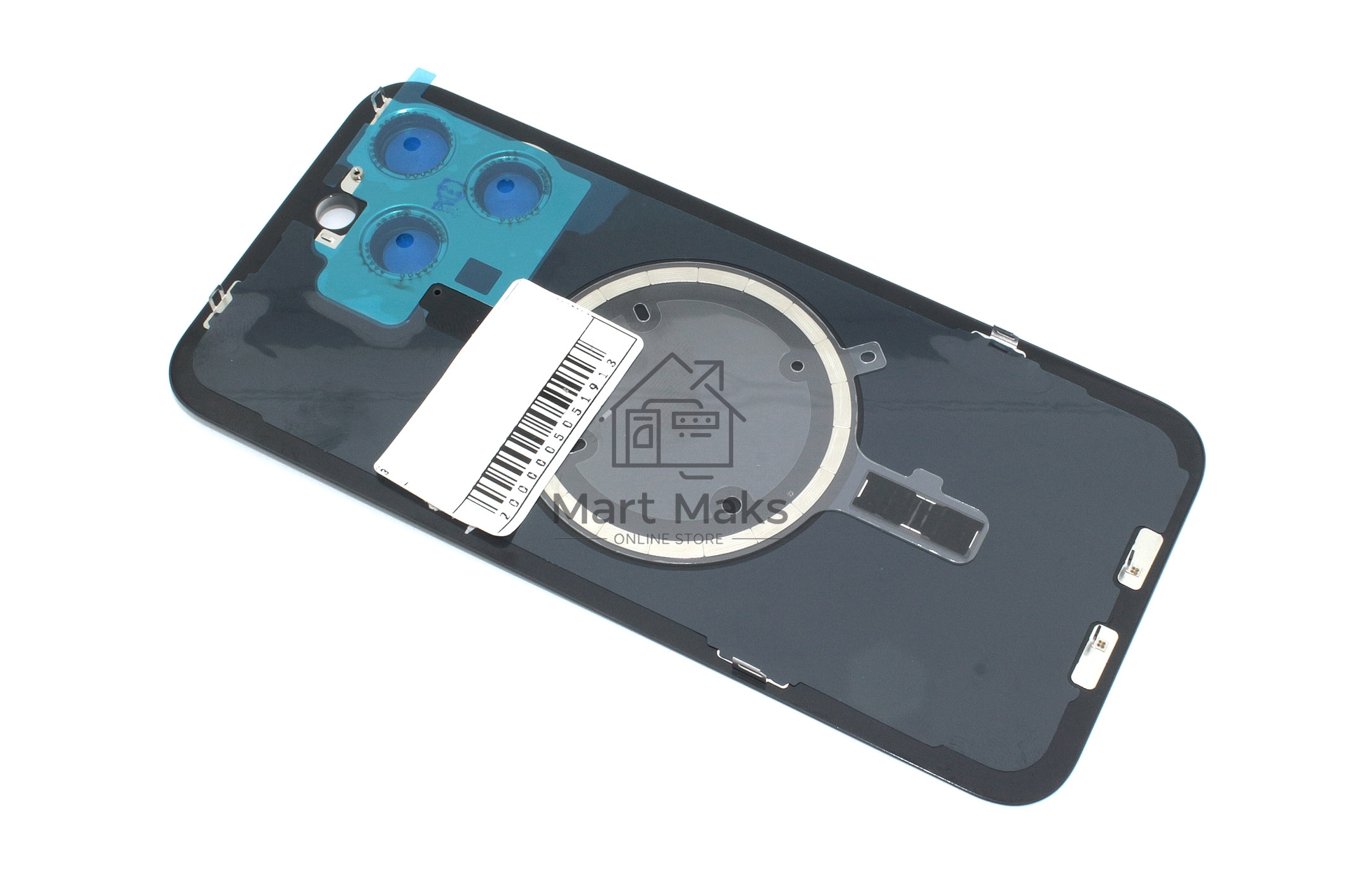 Задняя крышка (стекло) для iPhone 15 Pro Max (A3106) в сборе со стеклом камеры черная